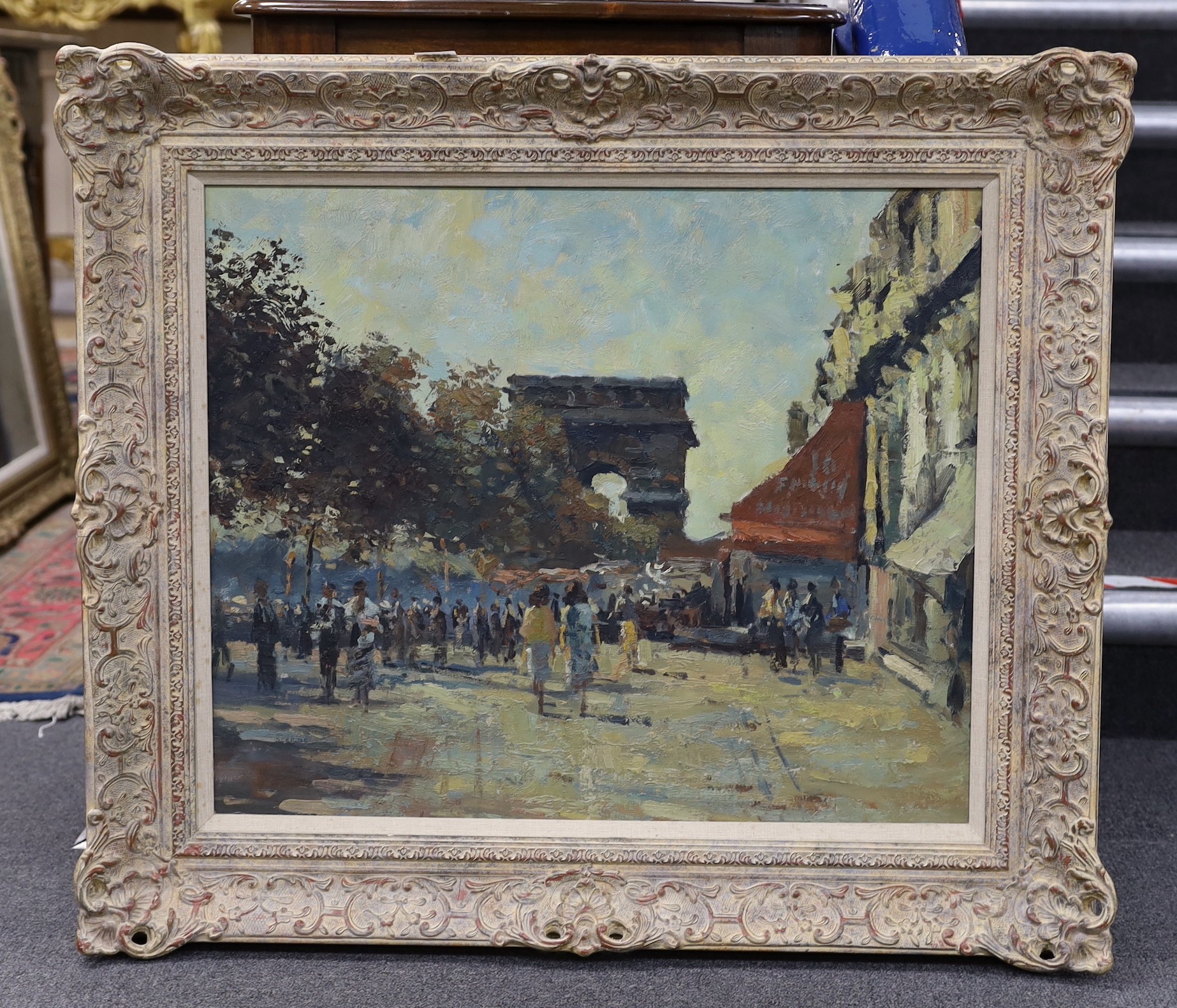 Manner of Edward Seago, oil on canvas, Arc de Triomphe, 50 x 60cm